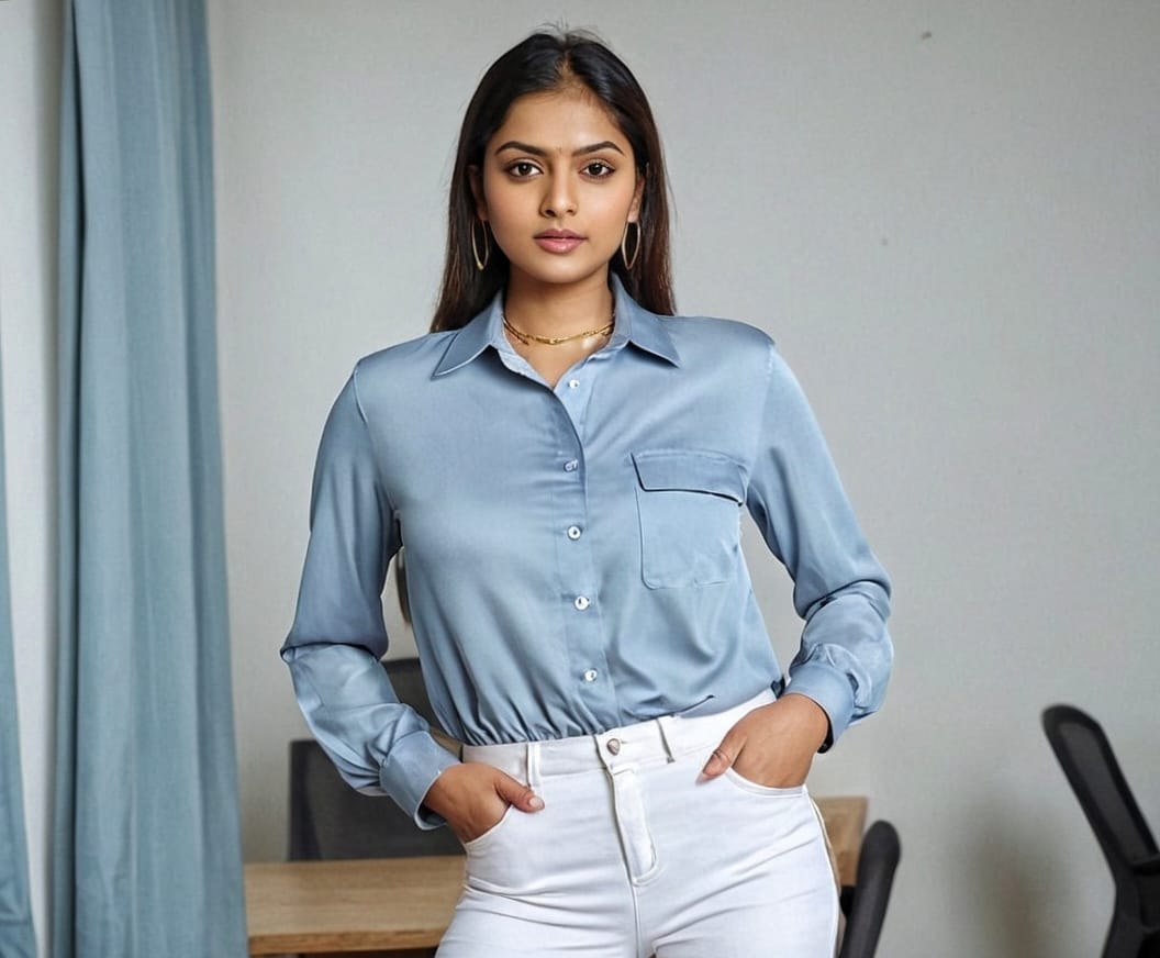 Ocean Hue Crop Shirt