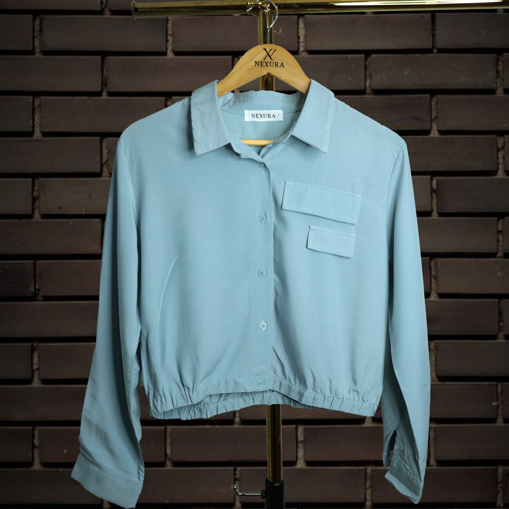 Ocean Hue Crop Shirt