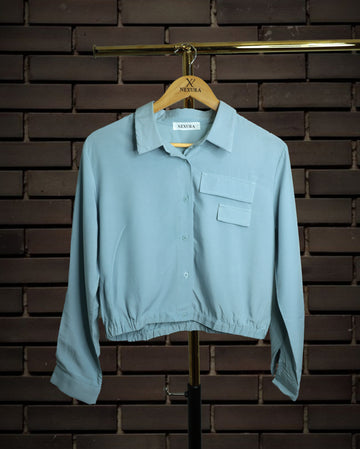 Ocean Hue Crop Shirt