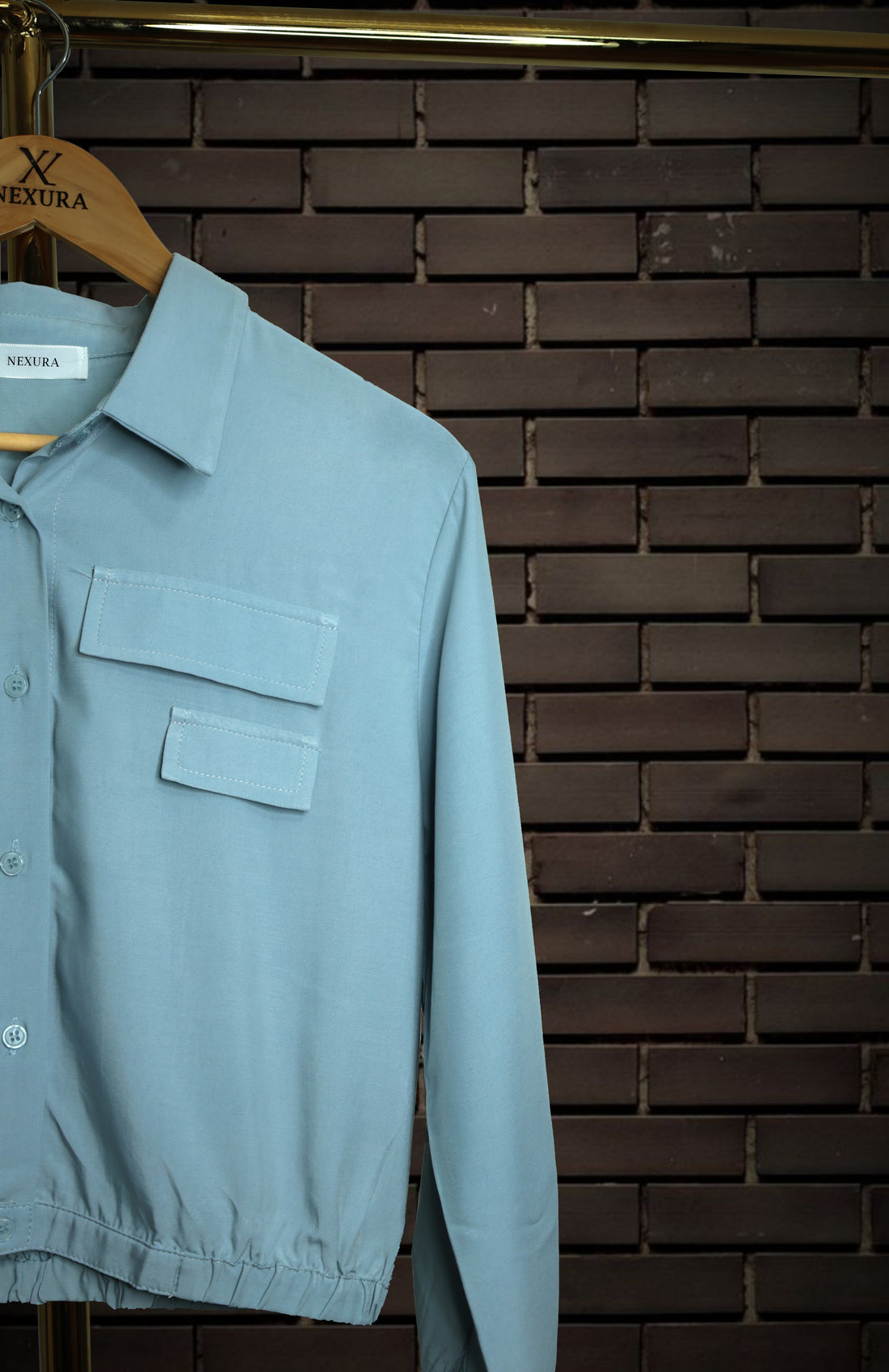 Ocean Hue Crop Shirt