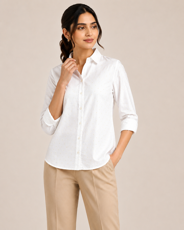 Ivory plain shirt