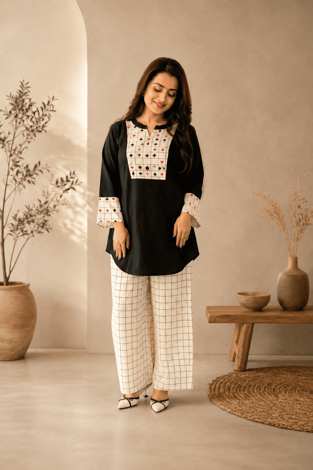 Checkmate Farshi Co-ord Set